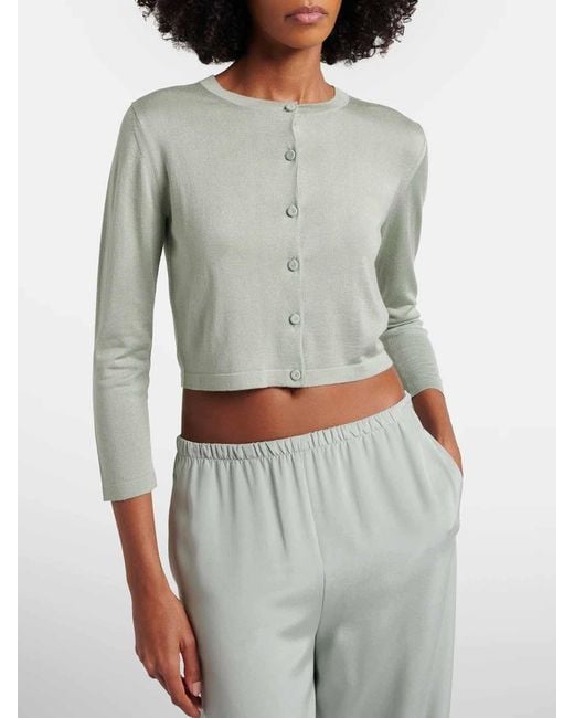 Max Mara Green Quiver Cardigan
