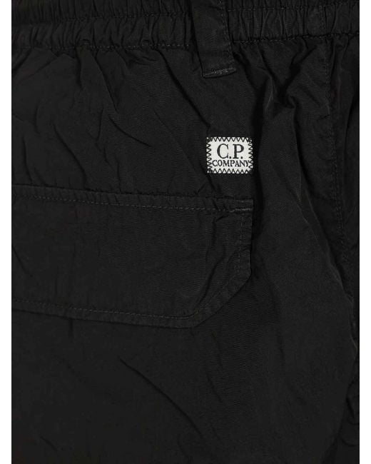 C P Company Black Cargo Pants for men