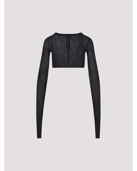 Rick Owens Black Ls Crop Top