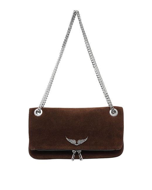 Zadig & Voltaire Brown Rock Suede Crossbody Bag