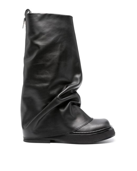 The Attico Black Robin Leather Boots