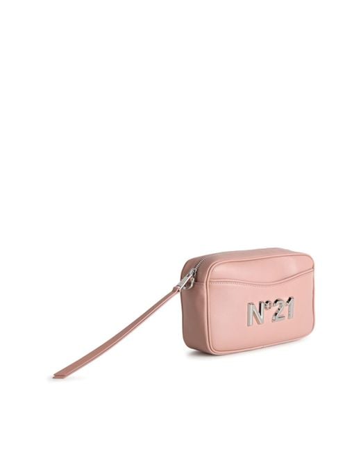 N°21 Pink Faux Leather Bag With Tone Logo