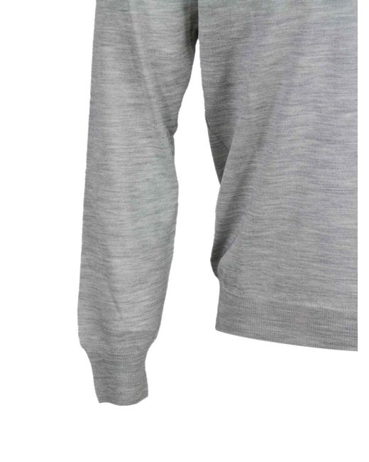 Barba Napoli Gray Sweater for men