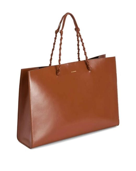 Jil Sander Brown Tangle Shopping Bag