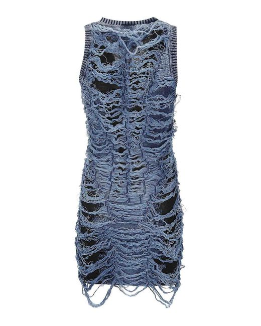 DIESEL Blue V-neck Dress