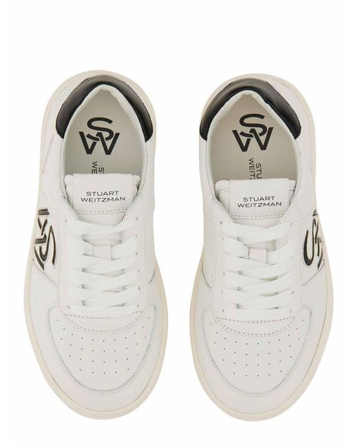 Stuart Weitzman White Sneakers With Logo