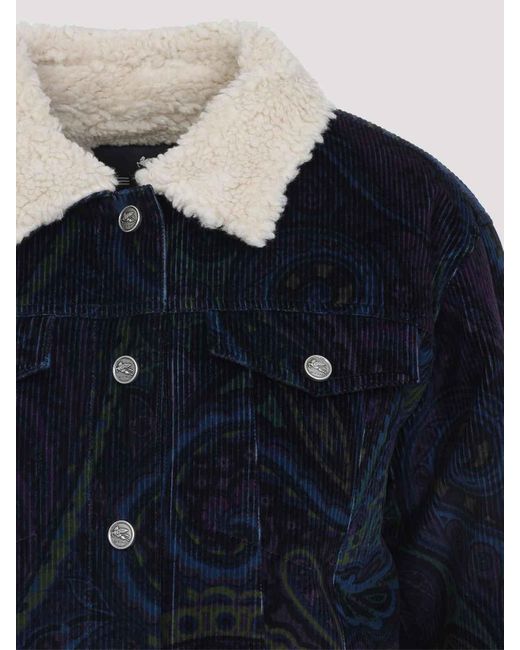 Etro Blue Corduroy Jacket