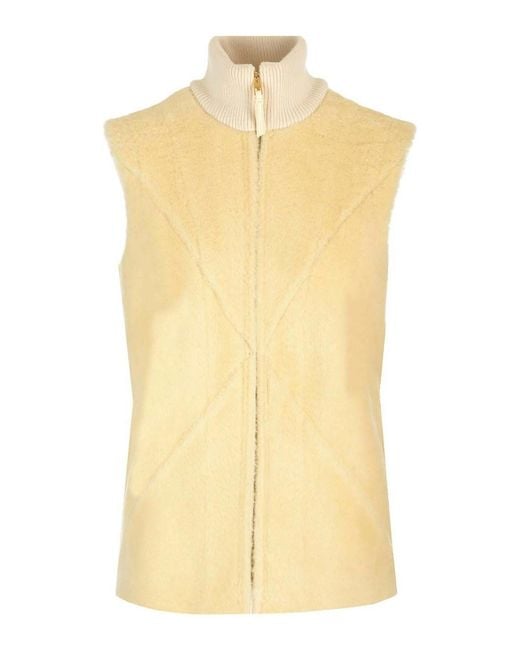 Loewe Yellow Wool And Sheraling Vest