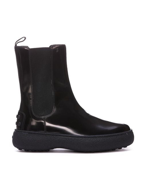 Tod's Black Elasticated Booties