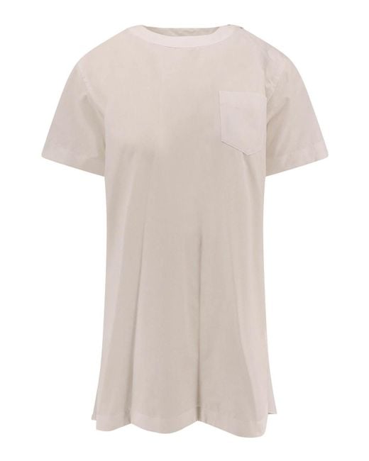 Sacai White Draped Dress