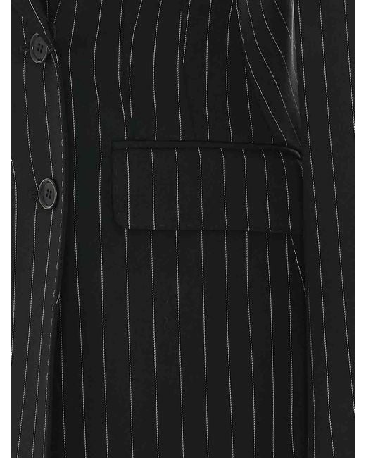 Dolce & Gabbana Black Double Breasted Striped Jacket