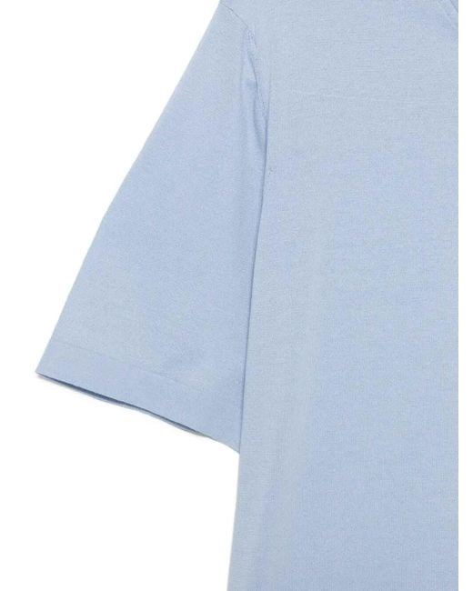 Piacenza 1733 Blue Short Sleeve T-Shirt for men