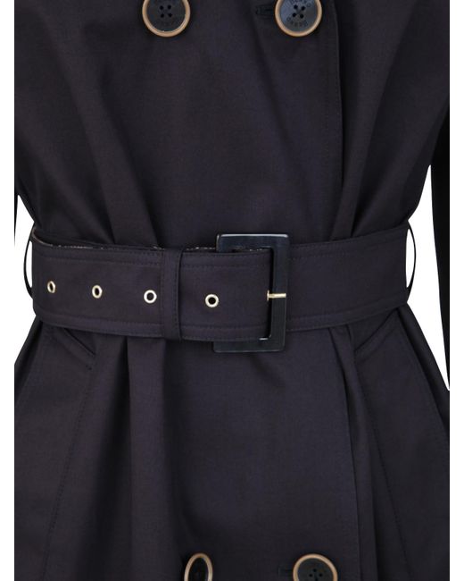 Herno Black Delan Double Breasted Trench