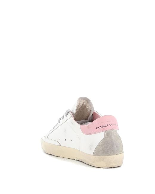 Golden Goose Deluxe Brand White Distressed Canvas Sneakers