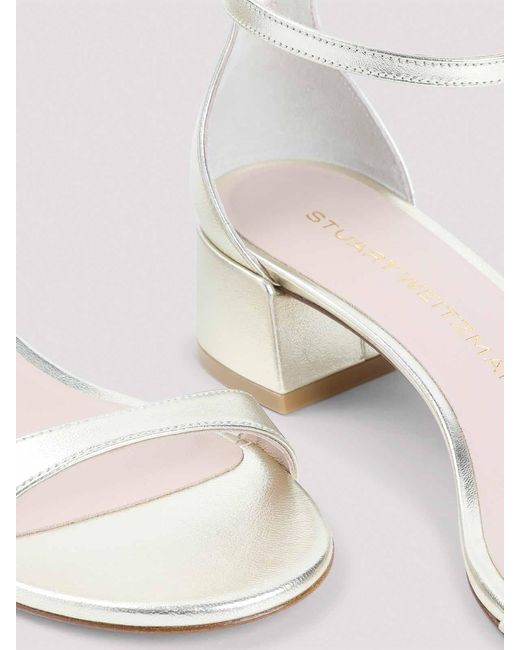 Stuart Weitzman Natural Nudist Block 35 Sandals