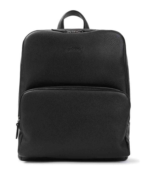 Brioni Black Zip Around Backpack for men