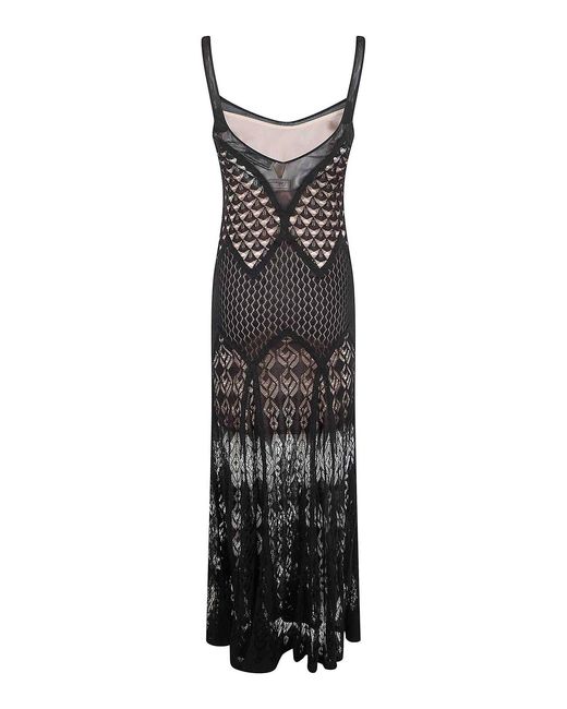 Blumarine Black Long Knit Dress