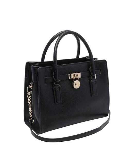 MICHAEL Michael Kors Black Small Hamilton Moderne Satchel Bag