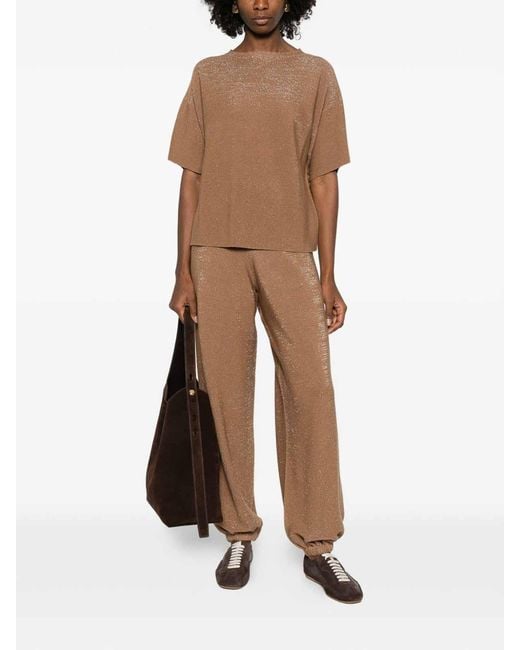 Fabiana Filippi Brown Knit Track Pants