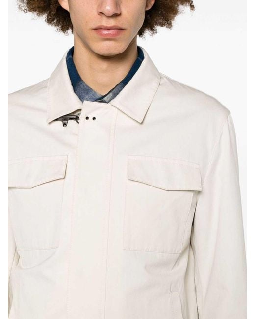 Fay White Truck Jacket for men