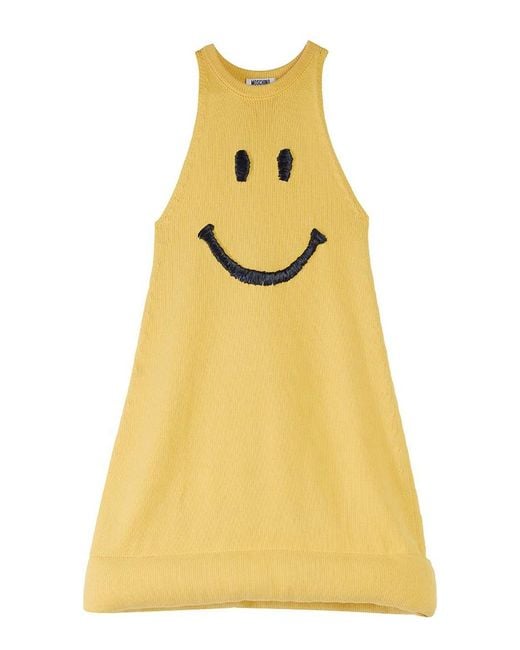 Moschino Yellow Smile Dress