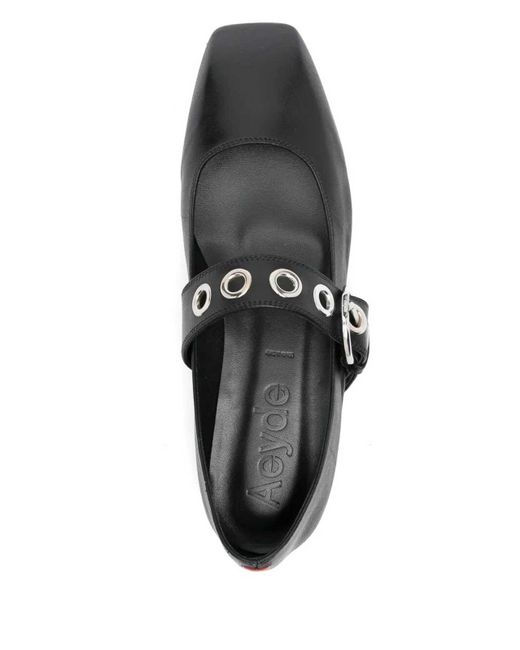 Aeyde Black Uma Eyelet Nappa Leather