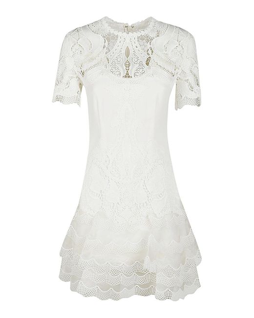 Jonathan Simkhai White Paislee Crepe Mini Dress
