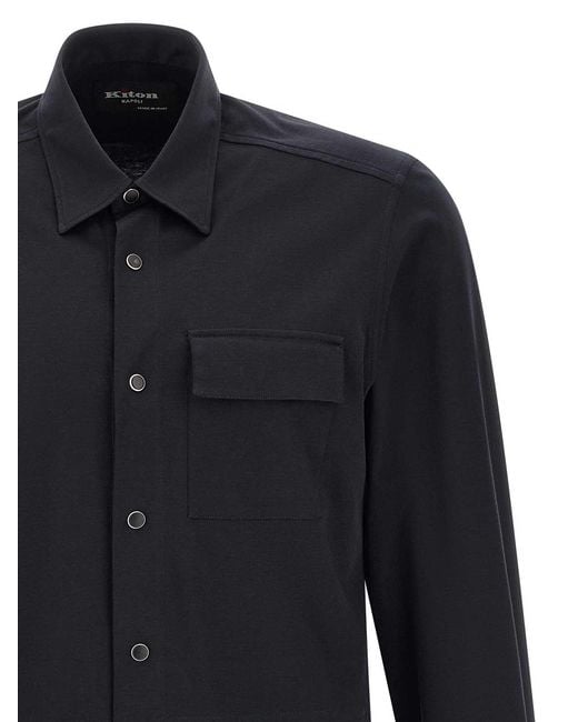 Kiton Blue Buba Shirt for men