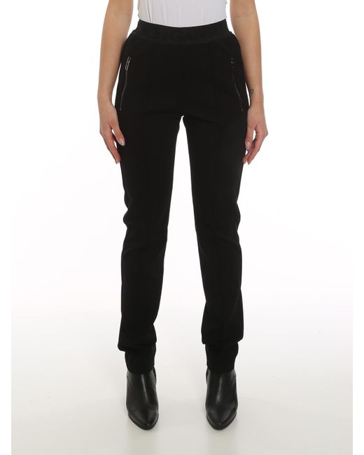Dolce & Gabbana Black Logoed Waistband Trousers