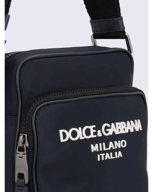 Dolce & Gabbana Black Crossbody Bag In Calfskin for men