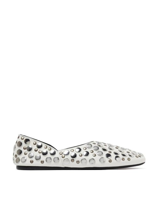 Khaite White Jane Flat
