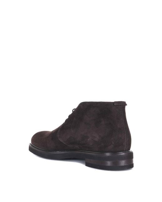 JEROLD WILTON Brown Suede Ankle Boots for men