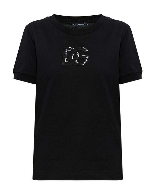 Dolce & Gabbana Black Giro M/Short T-Shirt