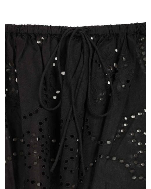 Matteau Black Broderie Mini Skirt