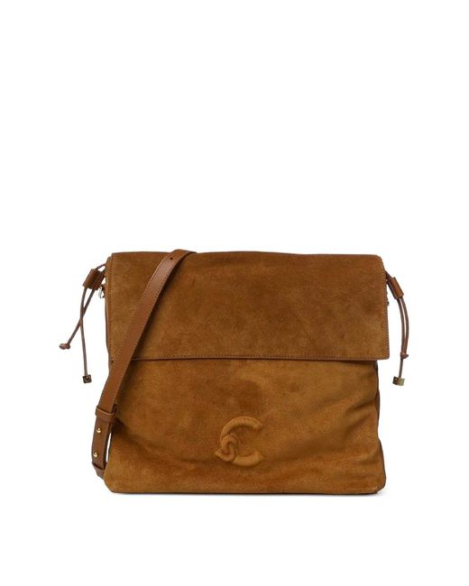 Coccinelle Brown Handbag Suede Le/Smooth Le Cognac/Cognac