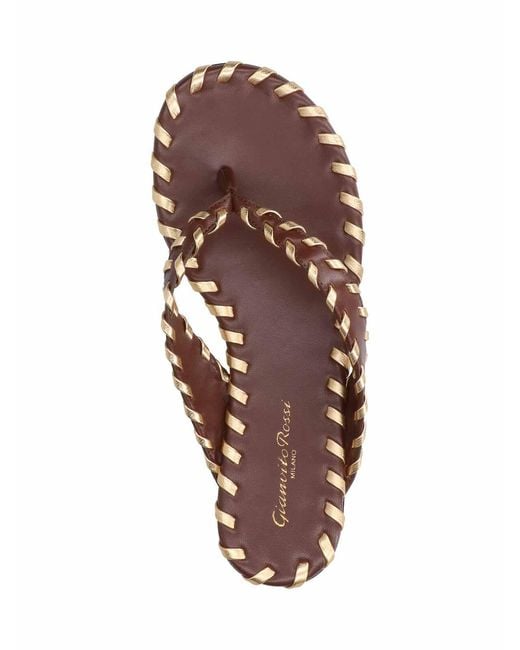 Gianvito Rossi Brown Flip-Flop Sandals