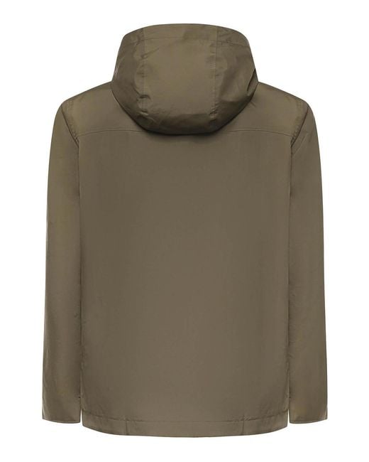 Patagonia Green Waterproof Nylon Jacket With Logo for men
