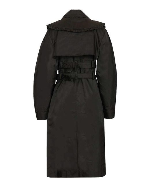 Ganni Black Duchesse Nylon Trenchcoat