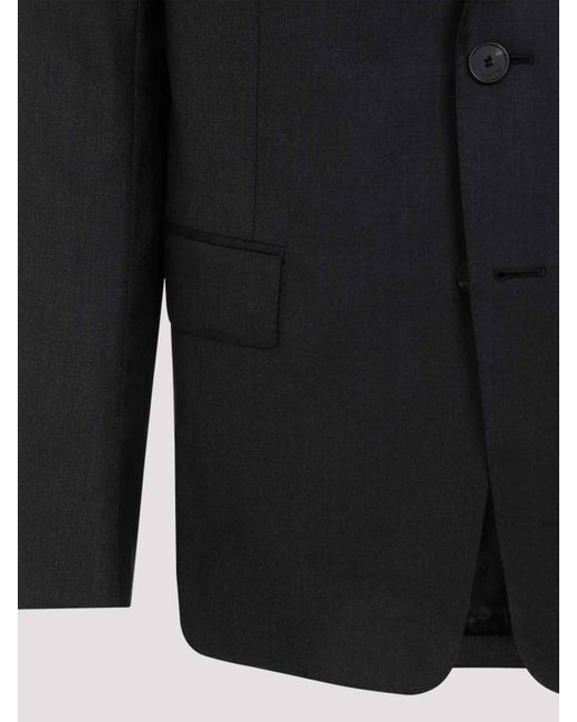 Lanvin Black Single Breasted Tailored Jacket for men