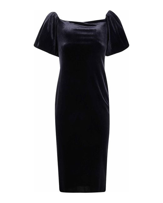 Ralph Lauren Black "Faraine" Short Sleeves Cocktail Dress