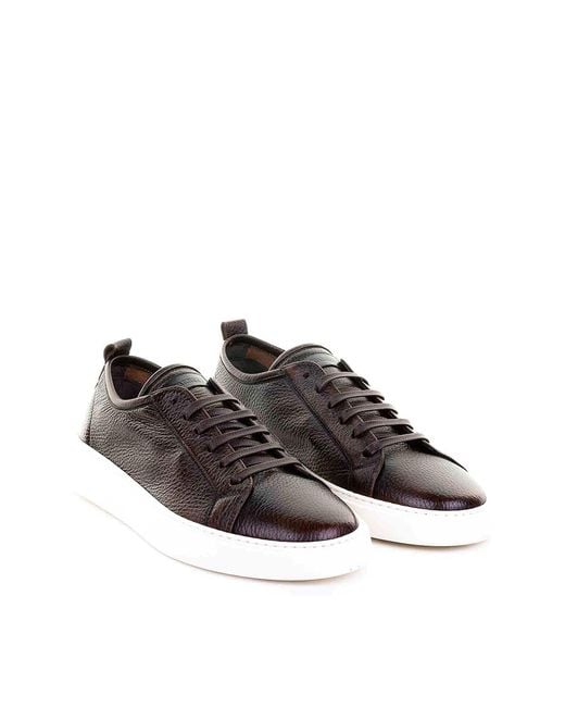 Neil Barrett Brown Leather Sneaker for men