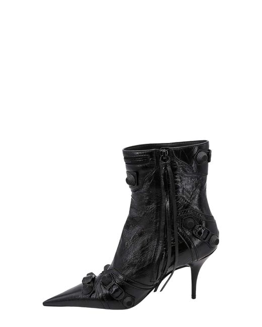 Balenciaga Black Patent Leather Ankle Boots