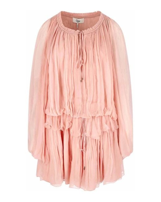 Chloé Pink Dresses Silk