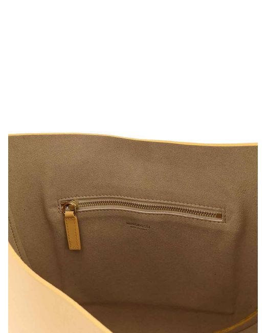 MINOBOSSI White Lizzie Leather Shoulder Bag