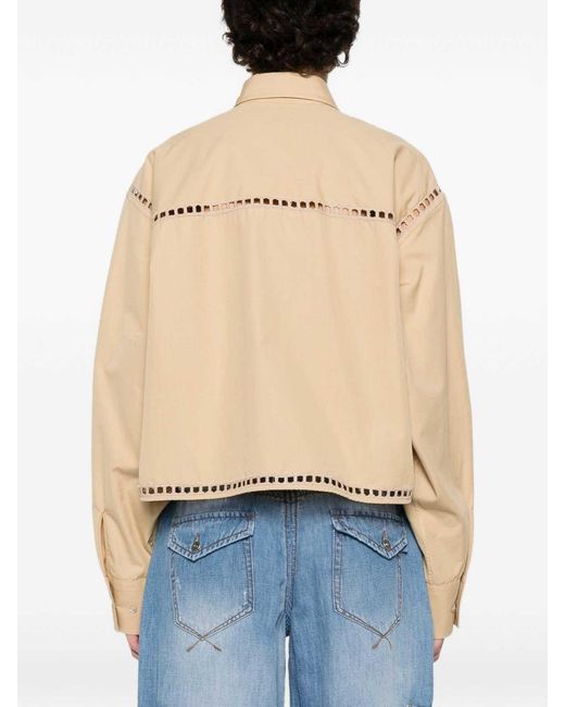 Ermanno Scervino Natural Cut-Out Detail Shirt