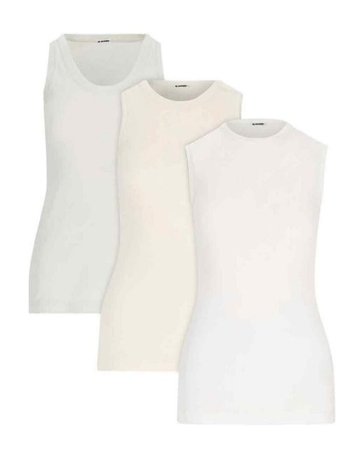 Jil Sander White Set 3 Tank Top