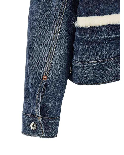 Sacai Blue Patchwork Denim Jacket