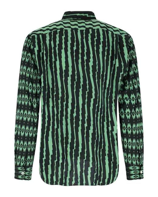 Comme Des Garcons Hommes Plus Green Button Shirt for men