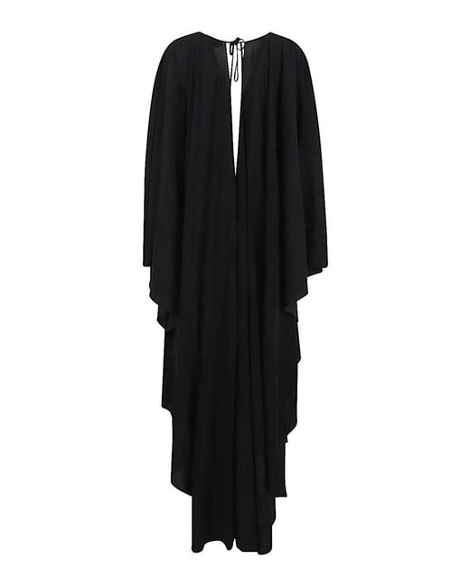 Tom Ford Black Asymmetric V-Neck Dress