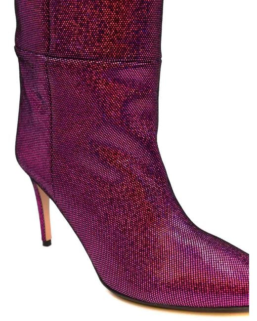 Anna F. Purple Heeled Boots